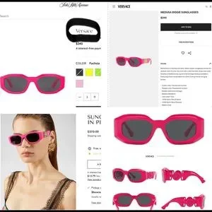 VERSACE BARBIE HOT FUXIA PINK SUNGLASSES WITH SIGNATURE ICON MEDUSA Versace | Accessories | Versace Barbie Hot Fuxia Pink  main image 4